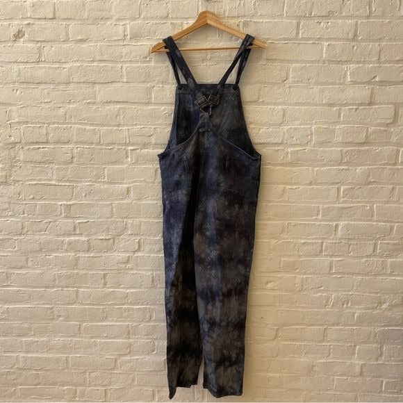 Anthropologie || Pilcro The Wanderer Relaxed Overalls Blue Tie Dye 32