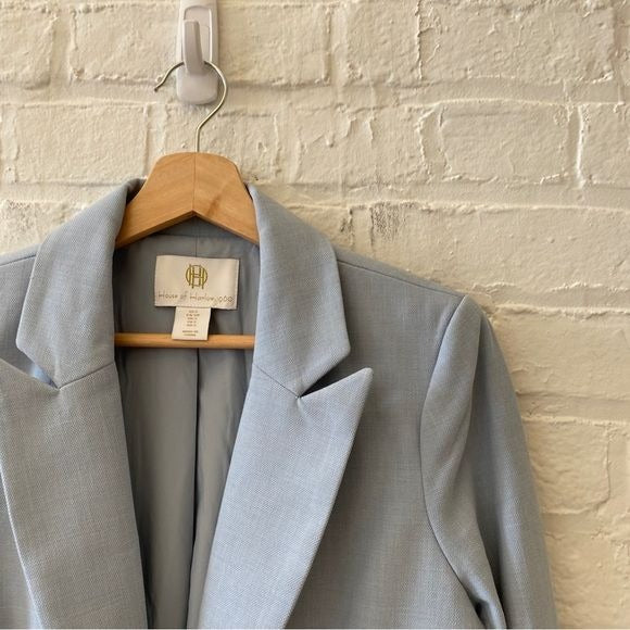 House of Harlow 1960 || Pointed Notched Lapel Blazer Jacket Light Blue Small