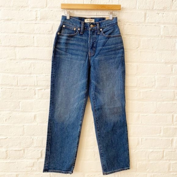 Madewell || Petite Perfect Vintage Straight Jean in Mayfield Wash Blue 25P NWT