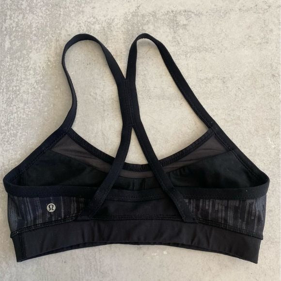 Lululemon || All You Need Bra Scratch Match Black Multi / Black Gray 4 ?