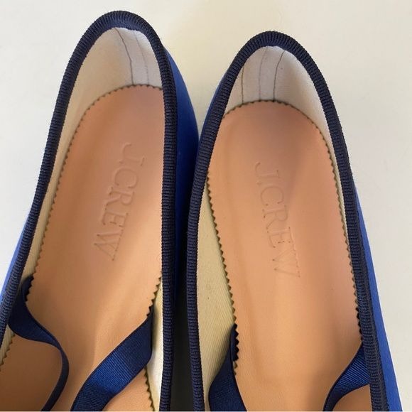 J.Crew || Zoe Strappy Flats in Satin Blue 6.5