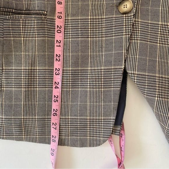 Dress Forum || Plaid Boyfriend Blazer Long Single Button Medium