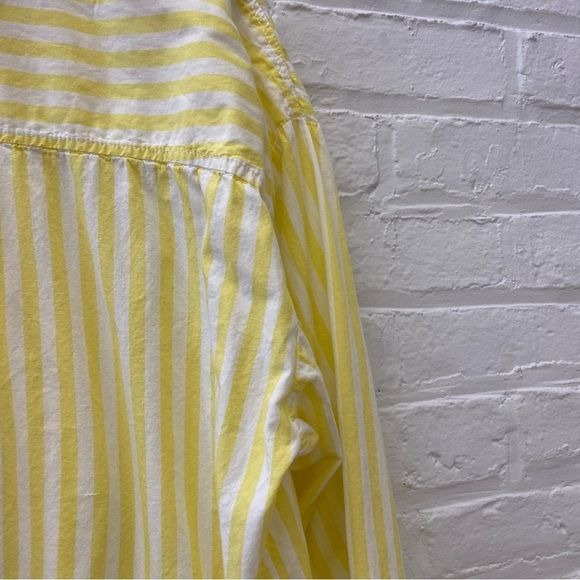 Anthropologie || Maeve The Bennet Buttondown Striped Button Down Shirt Yellow XL