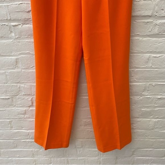 Alice + Olivia || Lorinda Super High Waist Ankle Pants Flare Trouser Orange 6