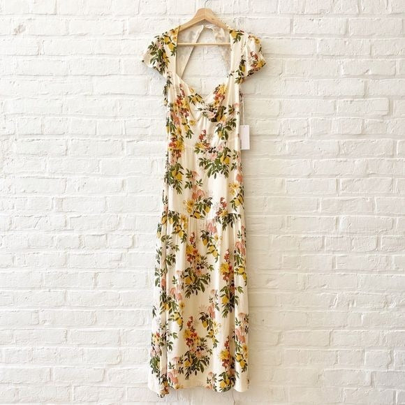 Reformation || Myah Dress in Milo Cream Floral 6 NWT