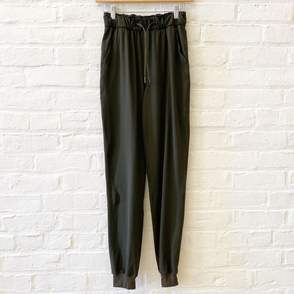 Lululemon || Stretch High-Rise Joggers Pants Dark Olive Green 2