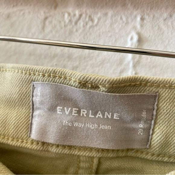 Everlane || Way High Jean in Green Tea Wash Straight Leg 29