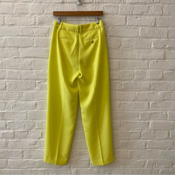 J. Crew || Essential Pant in City Crepe Lemon Sorbet Neon Yellow 0