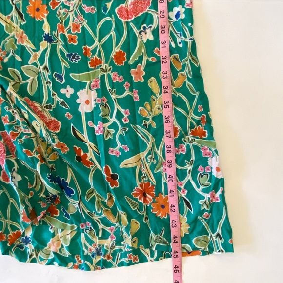 Anthropologie || Floreat Yardley Wide Leg Cropped Jumpsuit Green Floral XS