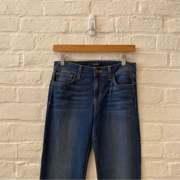 Joe’s Jeans || Bootcut Stretch Jeans in Finley Wash Raw Hem Blue 27 NWT