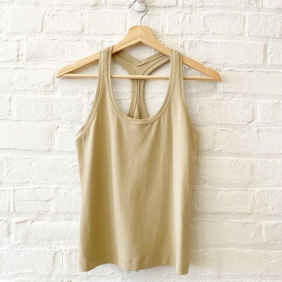 Lululemon || Cool Racerback Short Tank Top Nulu Race Length Tan Beige 6?