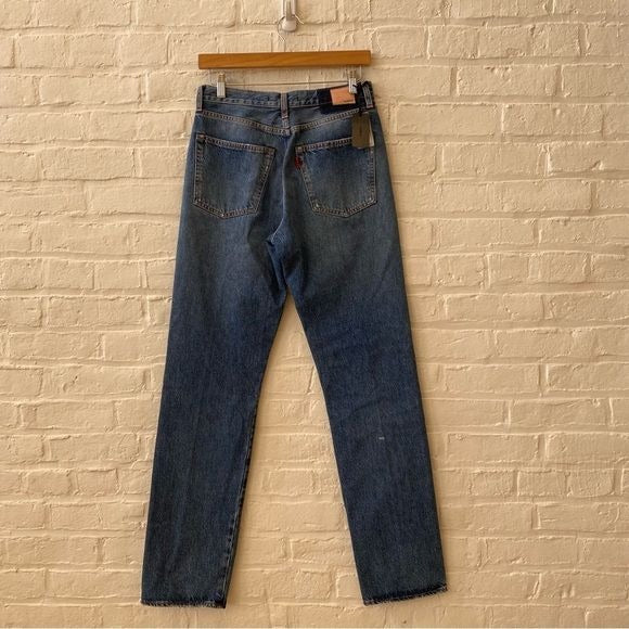 Made in Tomboy || High Rise Straight Leg Jeans Italian Denim Blue 29 NWT