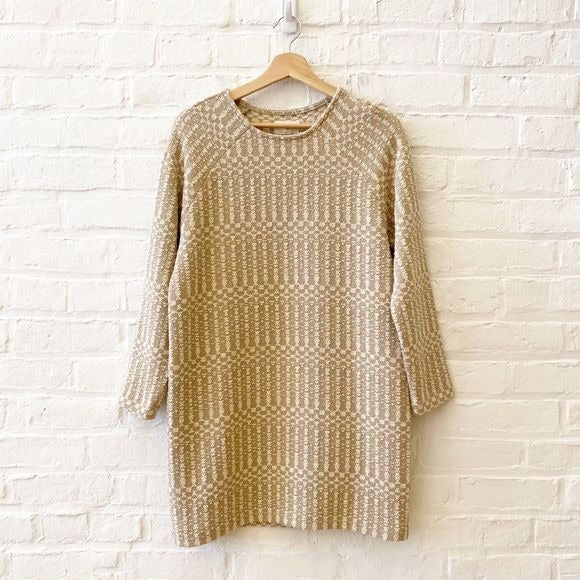 Billy Reid || Knit Sweater Dress Short Tan Beige XS