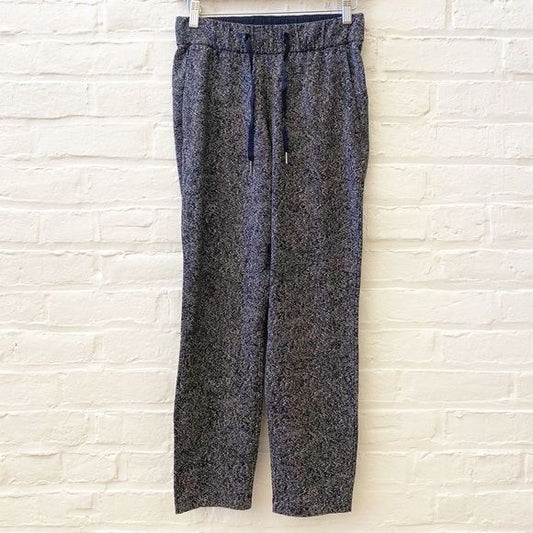 Lululemon || On The Fly Pant 28" Feathered Jacquard Black White 4