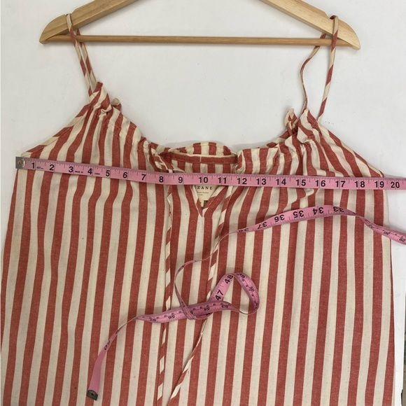 Sézane || Sido Dress Mini Sundress Keyhole Tie Nautical Ecru Red Stripes 36 US 4