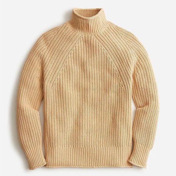 J. Crew || Relaxed Rollneck Sweater in Sandy Beach Tan XXS