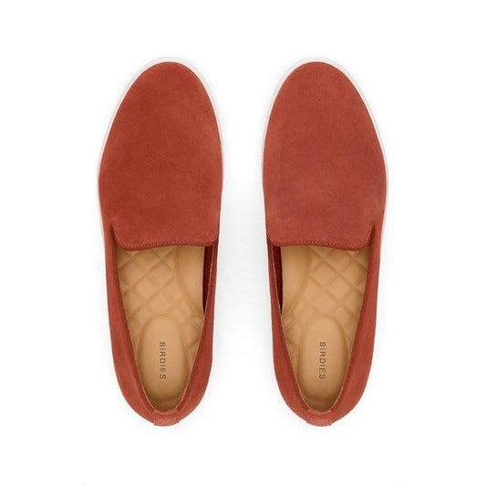 Birdies || The Swift Suede Leather Slip On Loafer Sneakers in Nutmeg 7.5