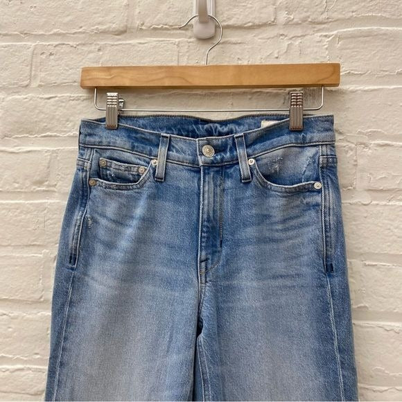 AYR || The Easy Easy Relaxed Easy Fit Straight Leg Denim Light Blue Wash 25