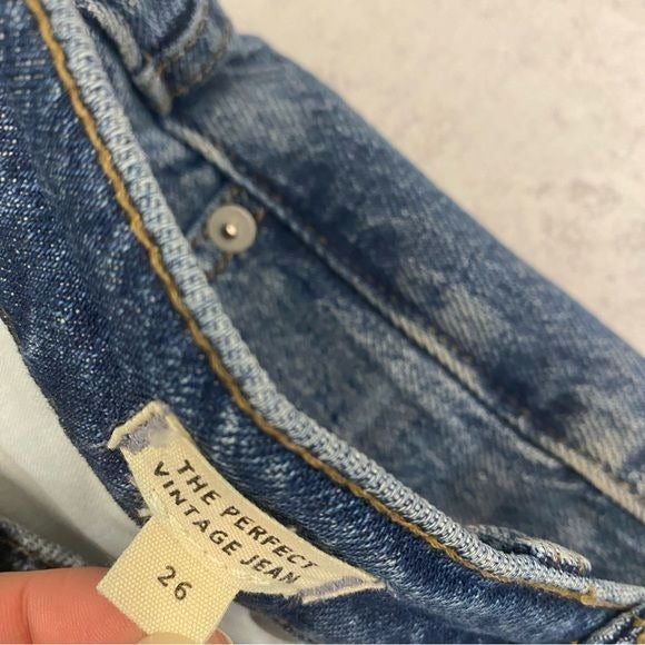 Madewell || Perfect Vintage Jean in Heathcote Wash Blue 26