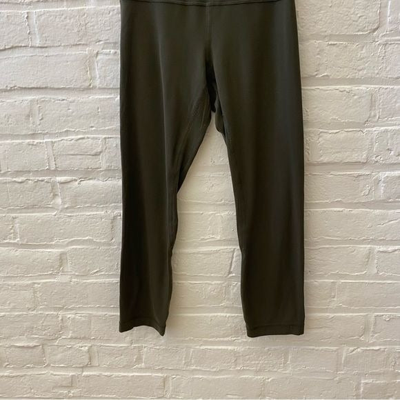 Lululemon || Align Crop 21" Dark Olive Green 4