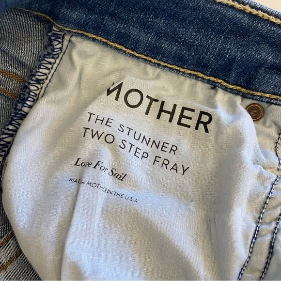 MOTHER || The Stunner Two Step Fray Jeans in Love for Sail 25