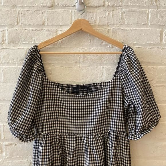 Tuckernuck || Pomander Place Gingham Abigail Dress Black Large