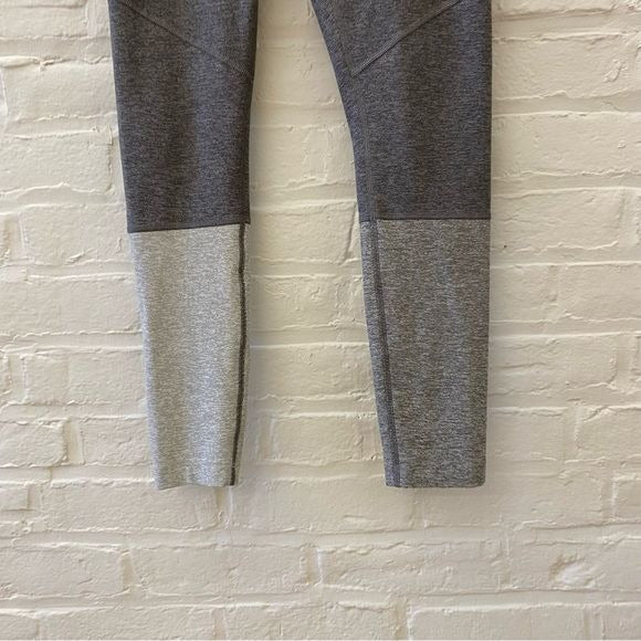 Outdoor Voices || Dipped 7/8 Leggings Warmup Graphite Gray Colorblock Small