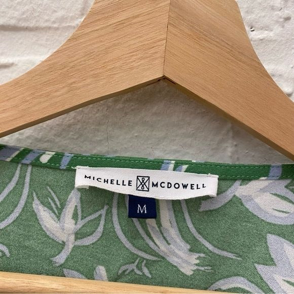 Michelle McDowell || Aspen Top | Fly Away With Me Pine Bird Print Blue Green M