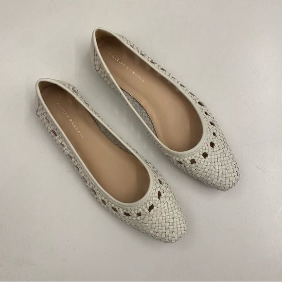 Loeffler Randall || Maura Woven Flat in Optic White 10