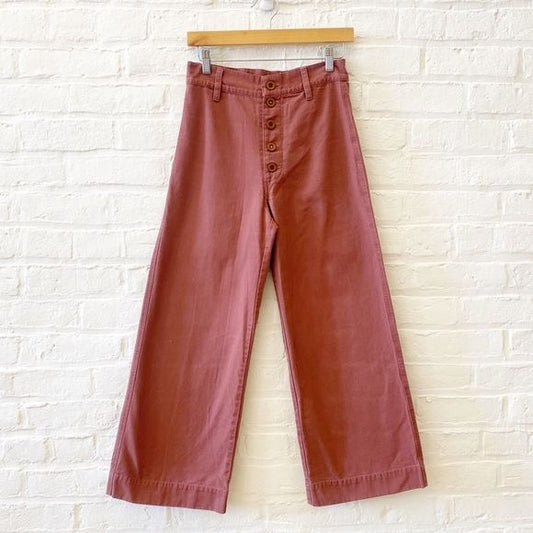 Christy Dawn || The Noah Pant High Rise Wide Leg Boysenberry Pink 27