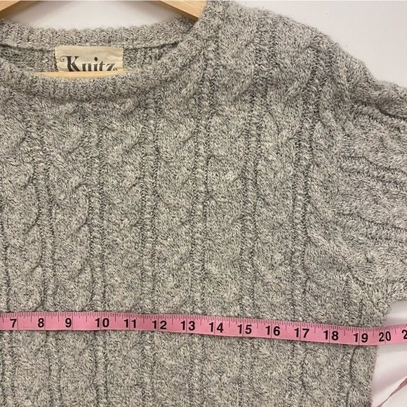 For Love and Lemons || Knitz Sweater Dress Snow Day Gray Small