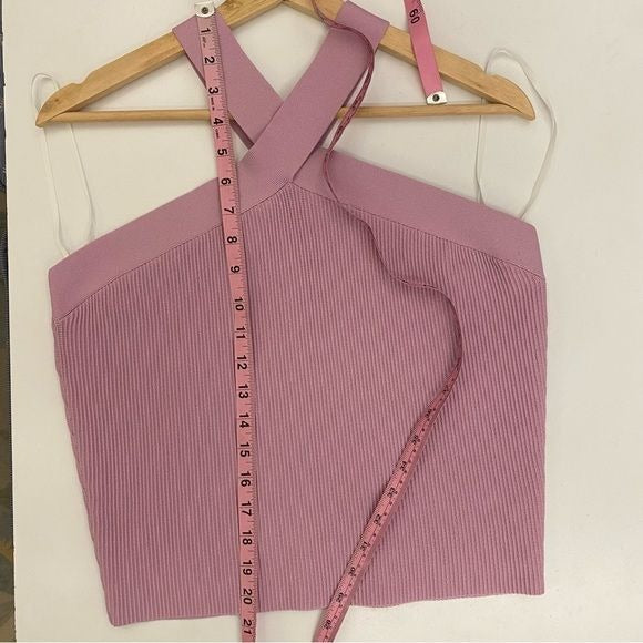 Aritzia || Babaton Sculpt Knit Criss Cross Tank in Lyrical Lilac Purple Pink 2XL