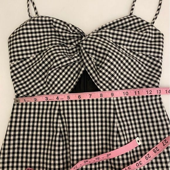 Superdown || Belle Knot Mini Dress Black Gingham Small REVOLVE