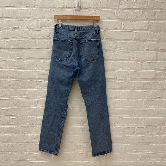 AGOLDE || 90s Pinch Waist Straight Leg Jean in Backdrop Blue 25