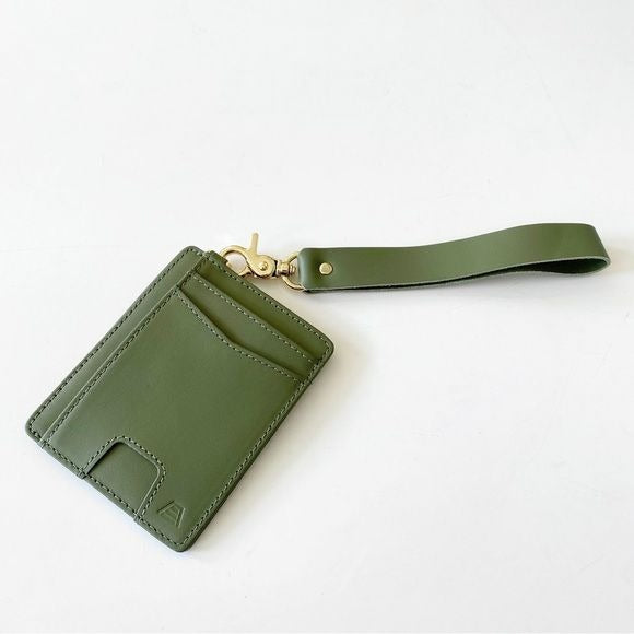 Andar || The Denner Wallet Card Holder Wristlet Olive Green