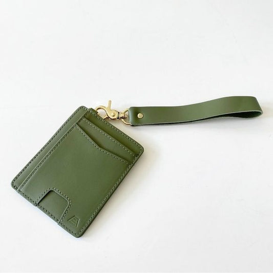 Andar || The Denner Wallet Card Holder Wristlet Olive Green