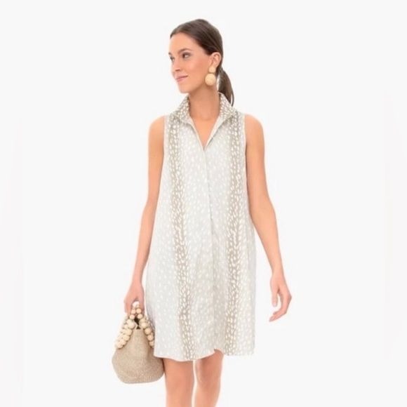 Tuckernuck || Charlie Dress Sleeveless Antelope A-line Mini Tan Beige Small