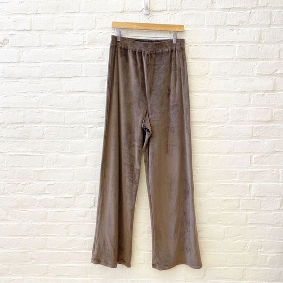 SKIMS || Velour Wide Leg Pant Brown Tan Medium