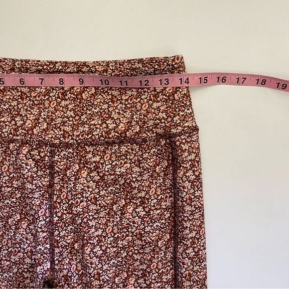 Madewell || MWL Flex High-Rise 25" Leggings Cottage Garden Floral Red Pink L NWT