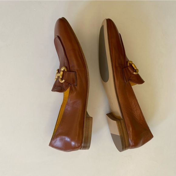 Mara Bini || Soft Leather Loafer with Bit Seta Coloniale Cognac Gold 37