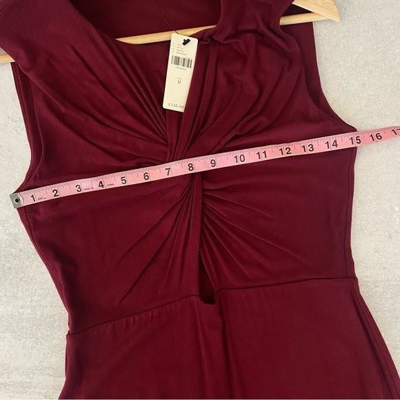 Anthropologie || Bailey44 Twist Knot Keyhole Dress Burgundy Medium NWT