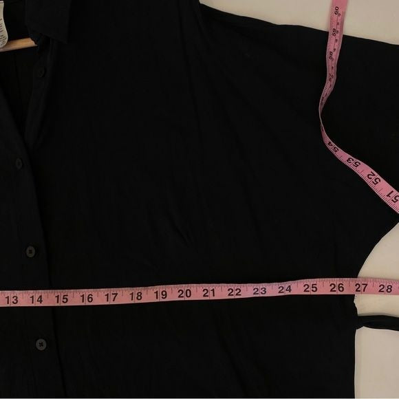 Lululemon || Perfectly Poised Dress Belted Shirtdress Cupro Solid Black 2