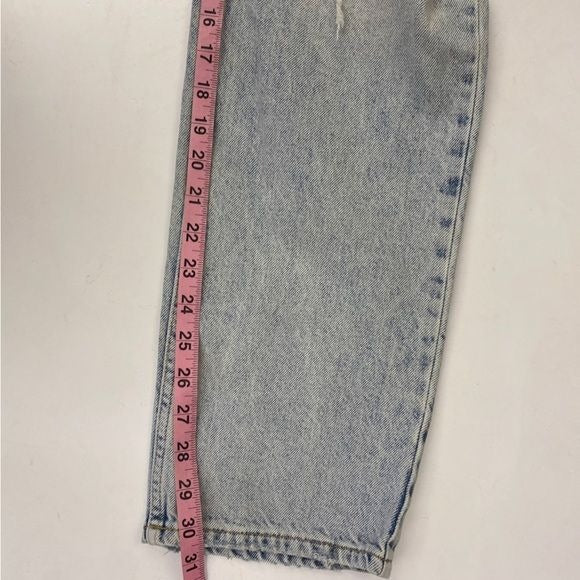 Free People || We the Free Acid Washed Distressed Straight Leg Jeans Blue 29