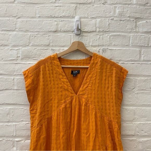 Anthropologie || Maeve Juliet Tiered Tunic Dress in Orange Small