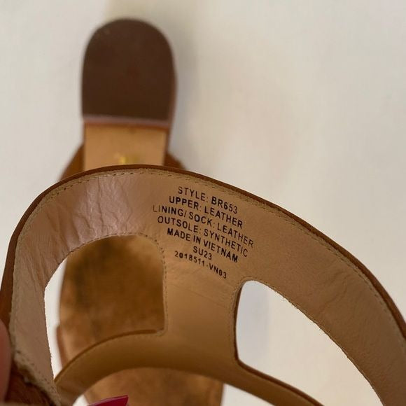 J. Crew || Hazel Leather Cutout Sandals Brown Tan 10