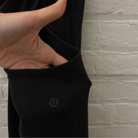 Lululemon || Picnic Play Dress Knot Midi Cross Open Back Black 6