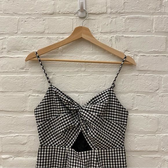 Superdown || Belle Knot Mini Dress Black Gingham Small REVOLVE