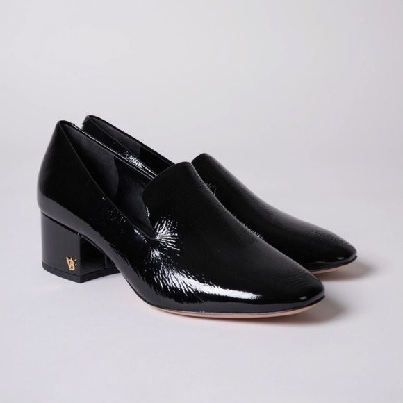 Veronica Beard || Baylie Patent Leather Block Heeled Loafer Shoes Black 9.5