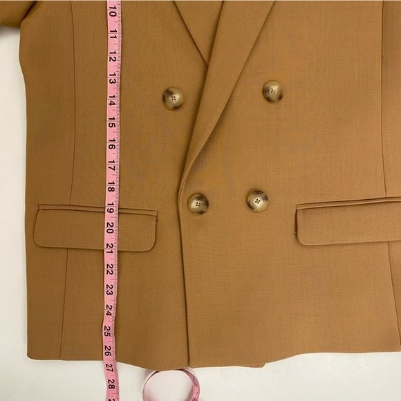 Sezane || Christie Blazer Double Breasted Camel Tan 38 US 6 NWT