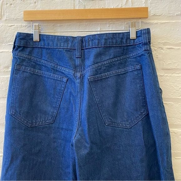 Abercrombie || Curve Love Mid Rise Ultra Wide Leg Jean Blue 27 Long NWT